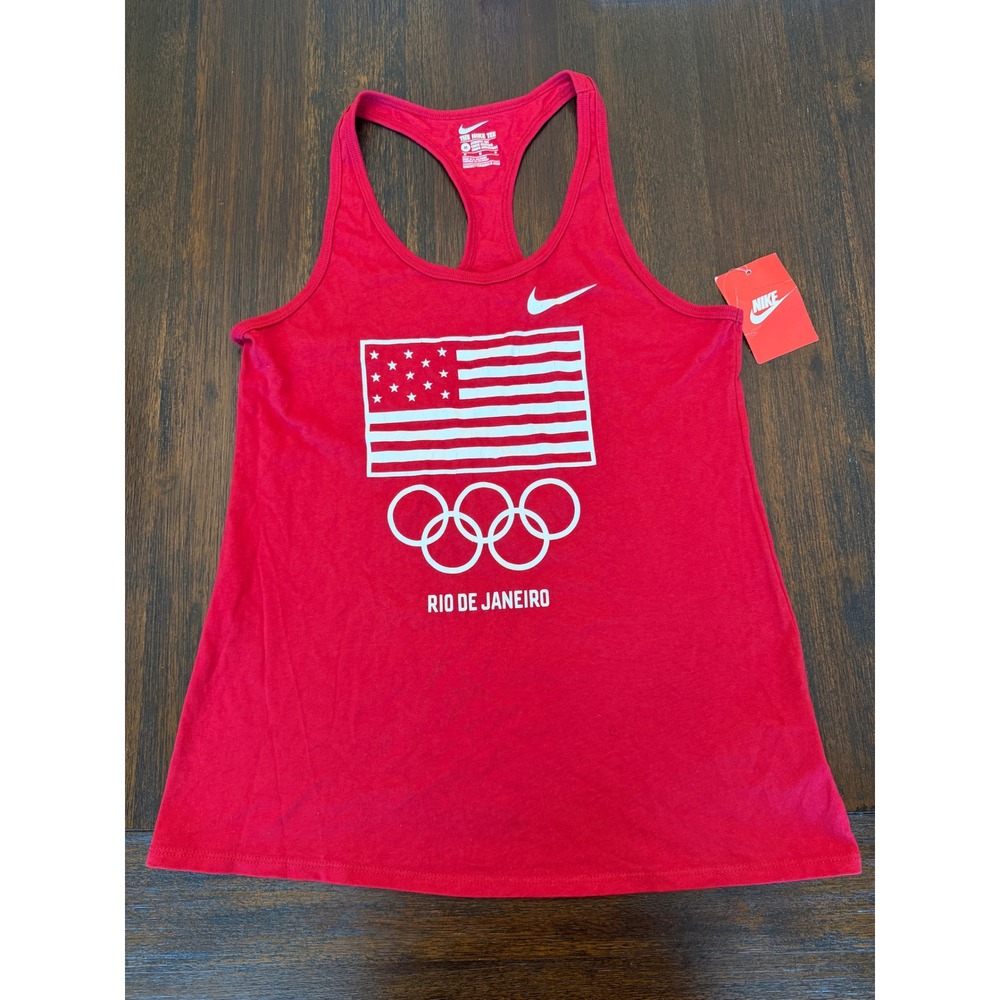 Nike Womens Rio De Janeiro 2016 Olympics Racerback Tank Top Red 828040-687 M
